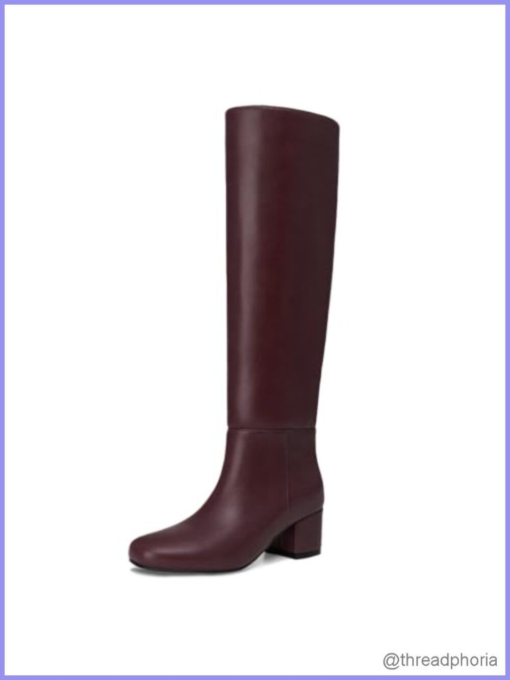 Knee High Boots Women Chunky Low Heel Round Toe Square Toe Tall Fall Boots Pull